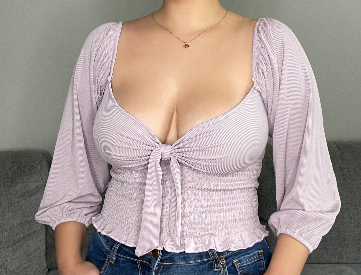 Leticia Off The Shoulder Top (LAVENDER)